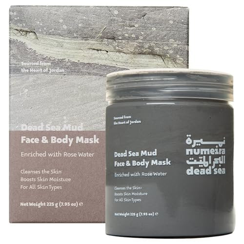 Numeira Dead Sea Mud Mask for Face & Body with Trace Minerals - Pore Reducer, Acne Treatment, Hydrating Facial Mask - Harvested from Jordan - görsel 2