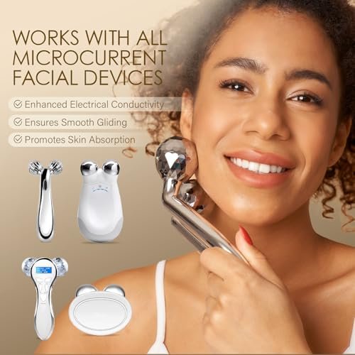 MOSRROU Microcurrent Conductive Gel - Hydrating Collagen Leave-On Primer with Hyaluronic Acid, Snail Mucin & Centella Asiatica, Fragrance-Free, Paraben-Free, 6.8 Fl Oz Avelisse