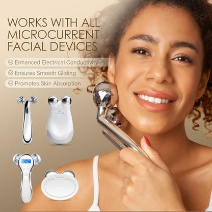 MOSRROU Microcurrent Conductive Gel - Hydrating Collagen Leave-On Primer with Hyaluronic Acid, Snail Mucin & Centella Asiatica, Fragrance-Free, Paraben-Free, 6.8 Fl Oz Avelisse