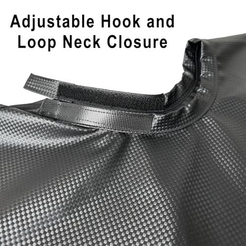 Pelocapa Makeup Cape Hair Dye Cape for Women - Waterproof Professional Salon Cape (31.5"L x 29"W, Black) - görsel 8