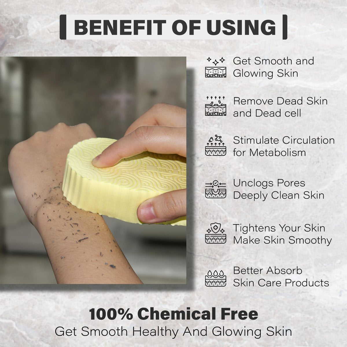 Magic Exfoliating Bath Sponge (2-Pack) – 3D Super Soft Exfoliating Sponge for Adults, Children & Pregnant Women | Reusable Alternative to Exfoliating Gloves - görsel 5