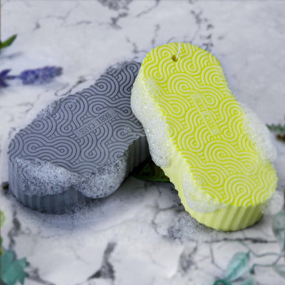 Magic Exfoliating Bath Sponge (2-Pack) – 3D Super Soft Exfoliating Sponge for Adults, Children & Pregnant Women | Reusable Alternative to Exfoliating Gloves