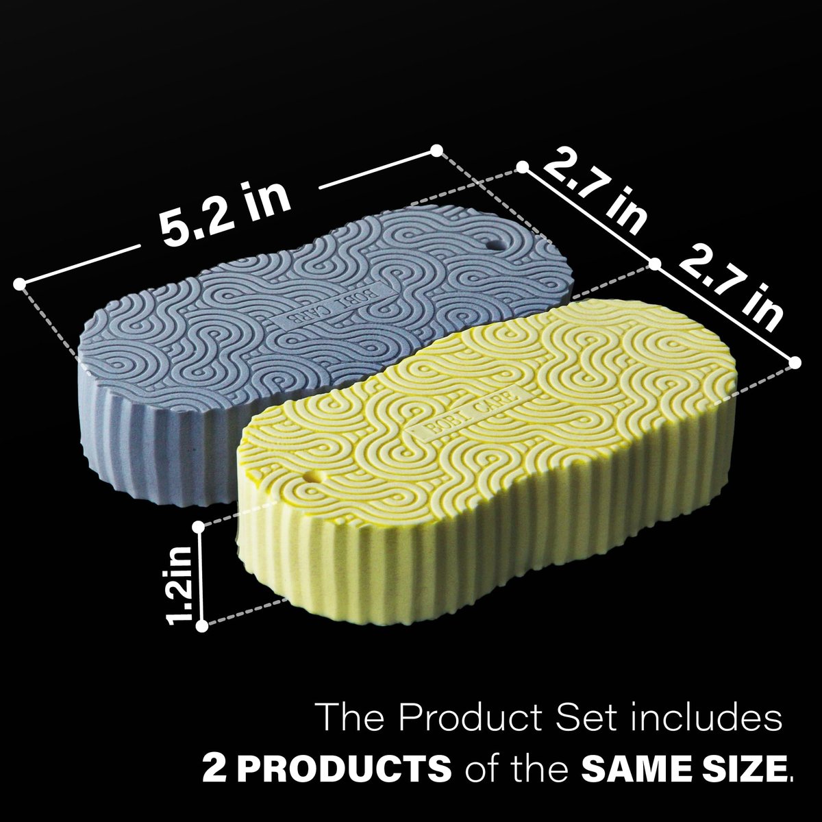 Magic Exfoliating Bath Sponge (2-Pack) – 3D Super Soft Exfoliating Sponge for Adults, Children & Pregnant Women | Reusable Alternative to Exfoliating Gloves - görsel 3