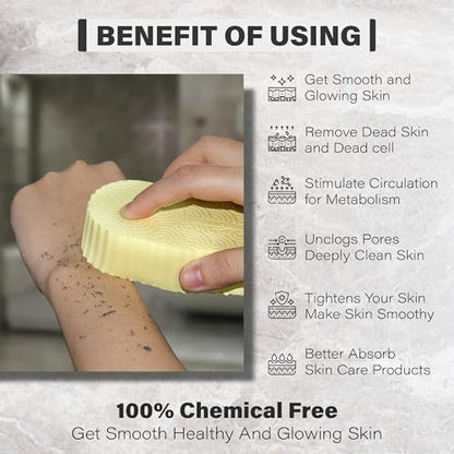 Magic Exfoliating Bath Sponge (2-Pack) – 3D Super Soft Exfoliating Sponge for Adults, Children & Pregnant Women | Reusable Alternative to Exfoliating Gloves