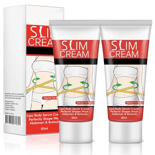 2 Pack Hot Cream - Slimming Fat Burning Cream for Belly, Waist, & Buttocks | Moisturizing Firming Cream for Women & Men | Goodbye Cellulite | 60ml Each - görsel 2