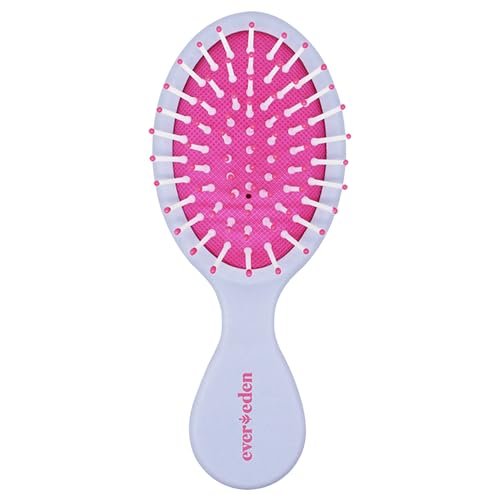 Evereden Kids Detangling Brush – Pain-Free Hair Brush for Toddlers & Children, Ergonomic Grip, Nylon Bristles for All Hair Types (Purple) - görsel 2
