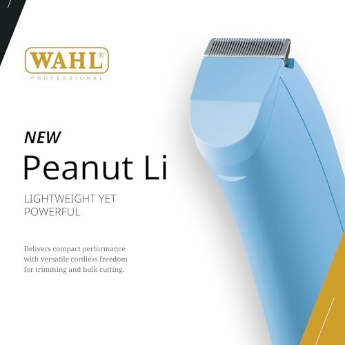 Wahl Professional Peanut Li Cordless Trimmer - Lightweight & Compact, High-Powered Rotary Motor, USB-C Quick Charge, Blue Avelisse