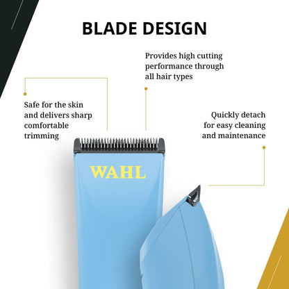 Wahl Professional Peanut Li Cordless Trimmer - Lightweight & Compact, High-Powered Rotary Motor, USB-C Quick Charge, Blue Avelisse