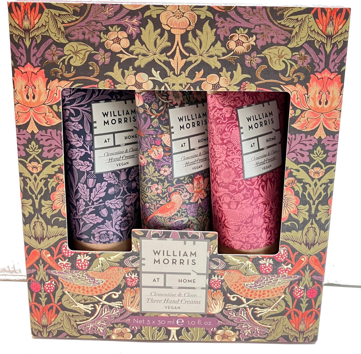 Heathcote & Ivory William Morris At Home Clementine & Clove Hand Cream Trio Acorn - görsel 1