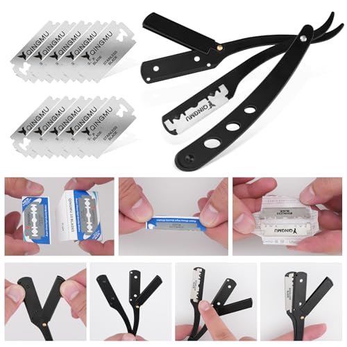 Beard Shaper for Men – Complete Beard Shaping Tool Kit with Straightener, Template Guide, Razor, Comb, Scissors, and Barber Pencil Avelisse