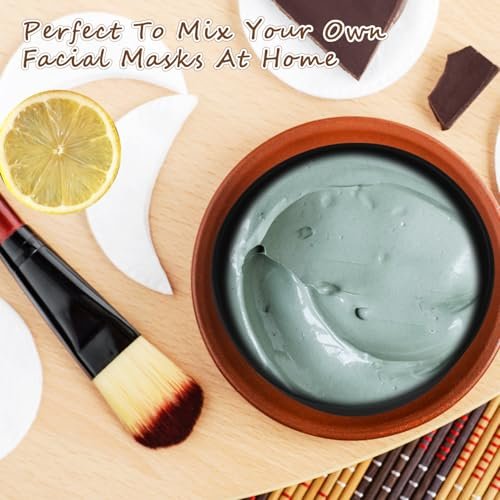 8 Pcs Silicone Facial Mask Mixing Bowl Set - Black, 10x6.8cm, DIY Skin Care Avelisse