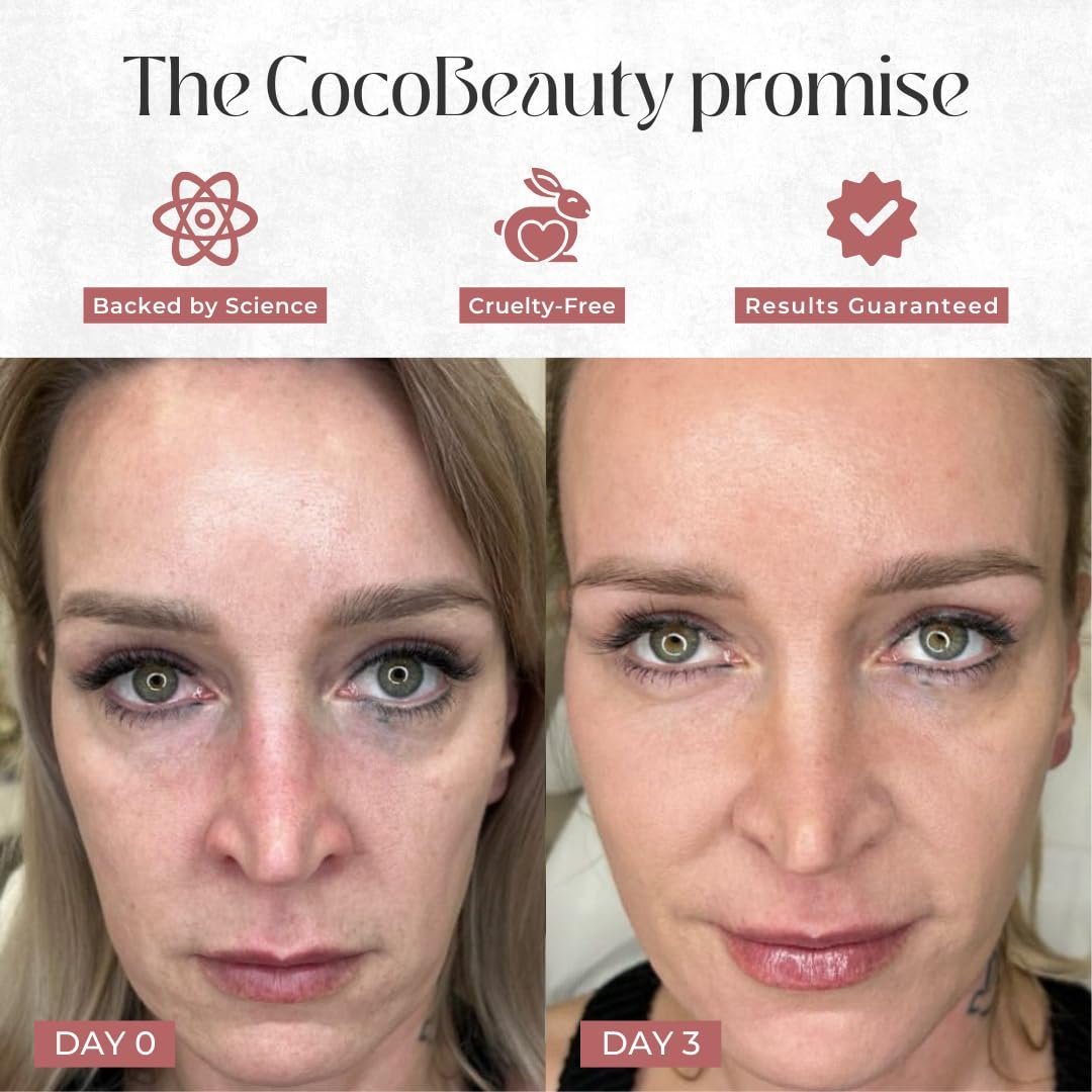 COCOBEAUTY Collagen Sheet Mask – Hydrating Korean Face Mask for Fine Lines & Anti-Aging, Deep Moisture, Radiant Skin Boost, Bio-Collagen Facial Masks (4 Pack) - görsel 17
