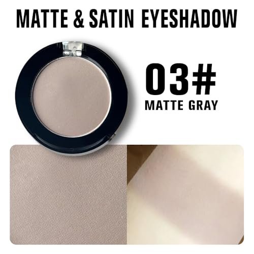 FangTangDI Monochrome Matte Eyeshadow Palette for Mature Skin - Oil-Control, Long-Lasting, Cruelty-Free - 03# Matte Gray-B - görsel 4