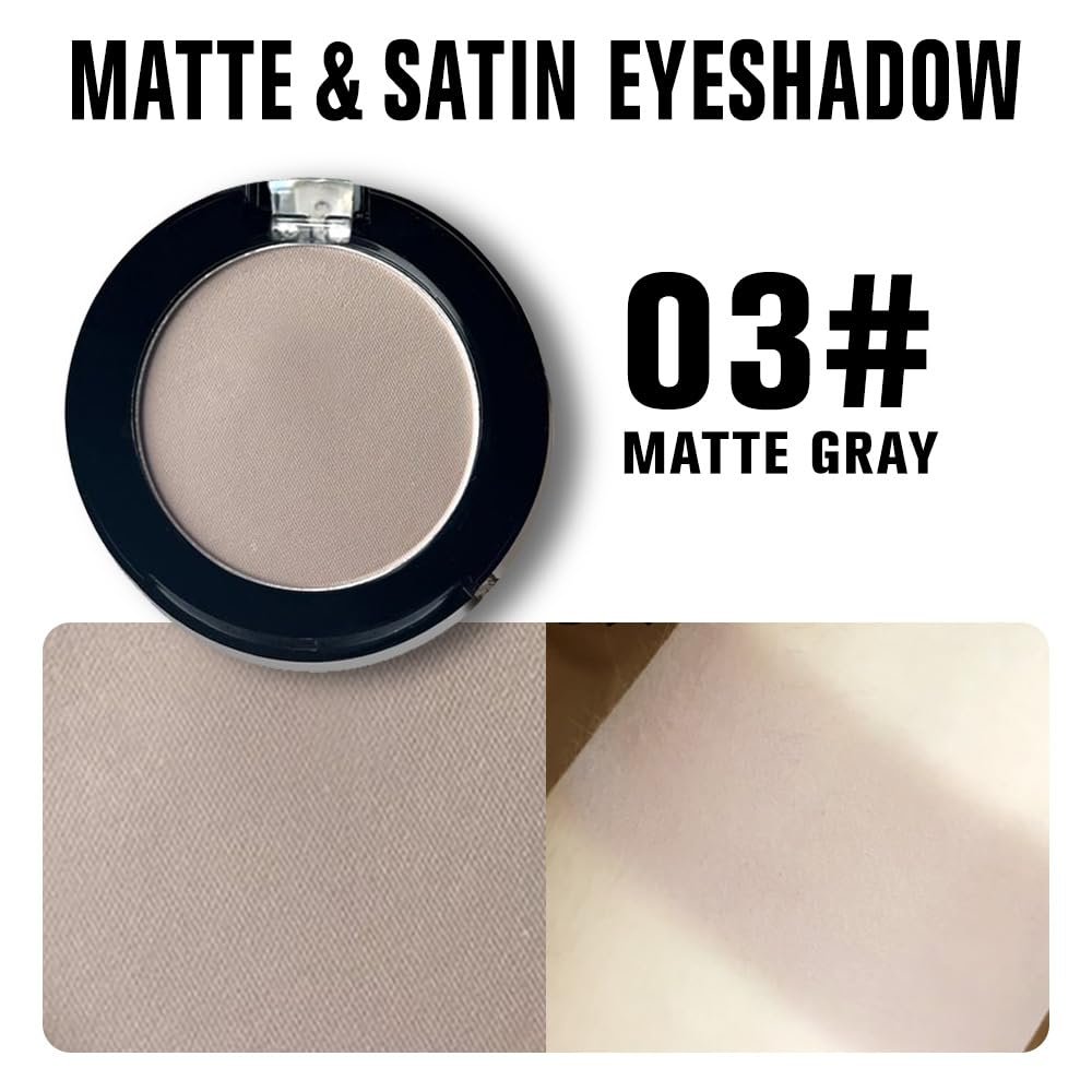 FangTangDI Monochrome Matte Eyeshadow Palette for Mature Skin - Oil-Control, Long-Lasting, Cruelty-Free - 03# Matte Gray-B - görsel 3