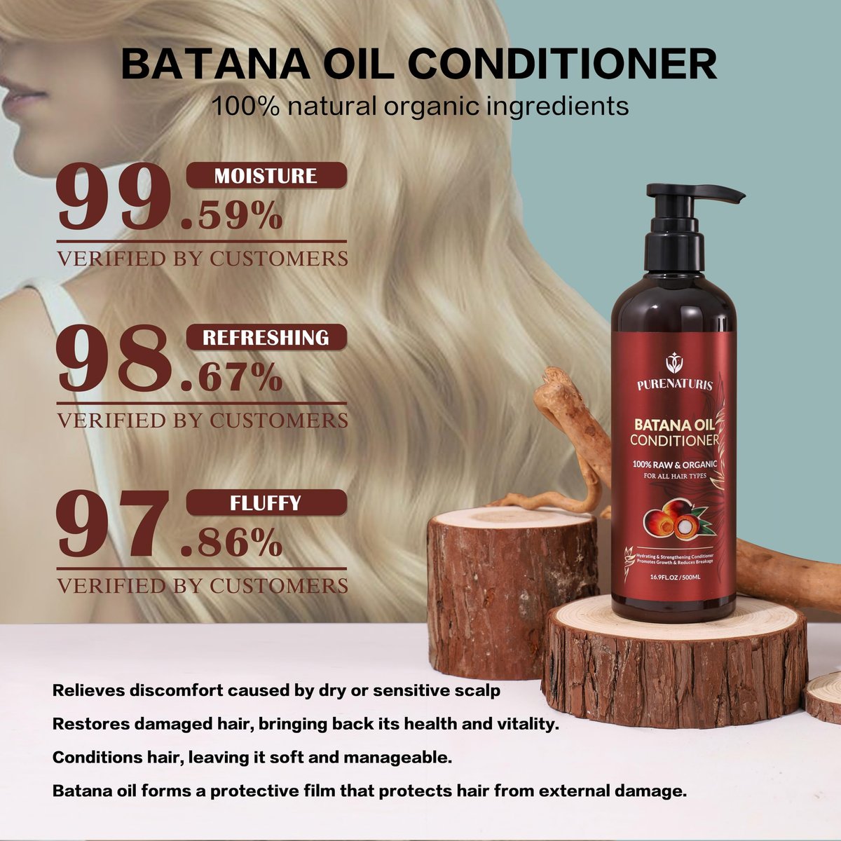 100% Natural Raw Organic Batana Oil Complete Hair Growth & Repair System Kit – Sulfate-Free Shampoo, Conditioner, Hair Mask & Leave-In Spray for Thickness & Anti-Hair Loss for Men Women Avelisse