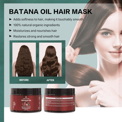 100% Natural Raw Organic Batana Oil Complete Hair Growth & Repair System Kit – Sulfate-Free Shampoo, Conditioner, Hair Mask & Leave-In Spray for Thickness & Anti-Hair Loss for Men Women Avelisse