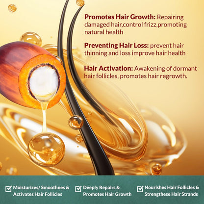 100% Natural Raw Organic Batana Oil Complete Hair Growth & Repair System Kit – Sulfate-Free Shampoo, Conditioner, Hair Mask & Leave-In Spray for Thickness & Anti-Hair Loss for Men Women Avelisse