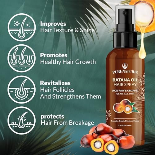 100% Natural Raw Organic Batana Oil Complete Hair Growth & Repair System Kit – Sulfate-Free Shampoo, Conditioner, Hair Mask & Leave-In Spray for Thickness & Anti-Hair Loss for Men Women Avelisse