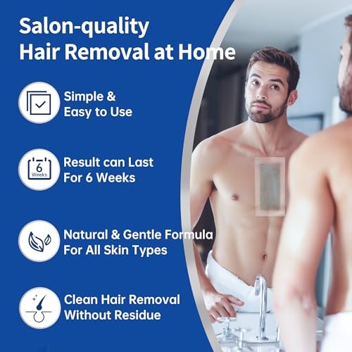 Beauty7 Men Wax Strips for Body - Ready to Use Waxing Strips, Facial Hair Removal Wax, Legs Arms Chest At Home Waxing Kit (20 Waxing Strips + 4 Calming Oil Wipes) - görsel 14