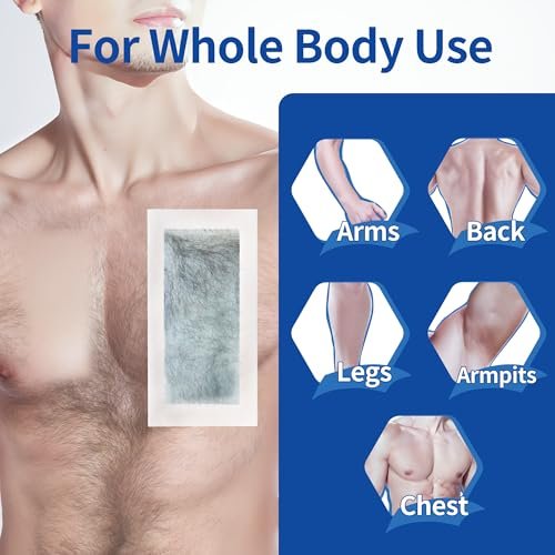 Beauty7 Men Wax Strips for Body - Ready to Use Waxing Strips, Facial Hair Removal Wax, Legs Arms Chest At Home Waxing Kit (20 Waxing Strips + 4 Calming Oil Wipes) - görsel 10