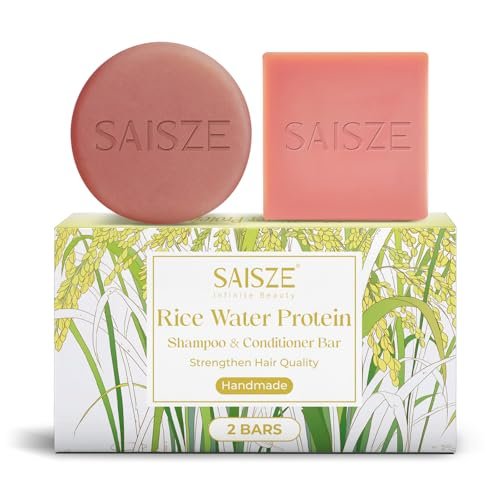SAISZE Rice Water Shampoo Bar and Conditioner Set for Hair Soft and Strengthening, 2 Bars - görsel 2