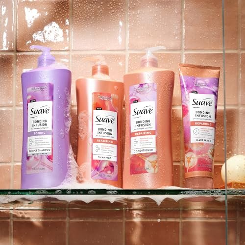 Suave Bonding Infusion Repairing Conditioner, Infused with Bonding Complex, Restorative for Weak or Damaged Hair, 28 oz Pump (Pack of 4) Avelisse