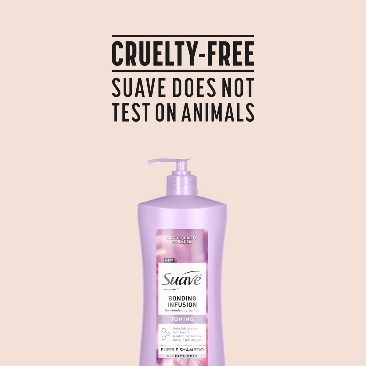 Suave Bonding Infusion Purple Toning Shampoo, Neutralizes Brassy Tones & Repairs Broken Hair Bonds, 28 oz Pump (Pack of 4) Avelisse