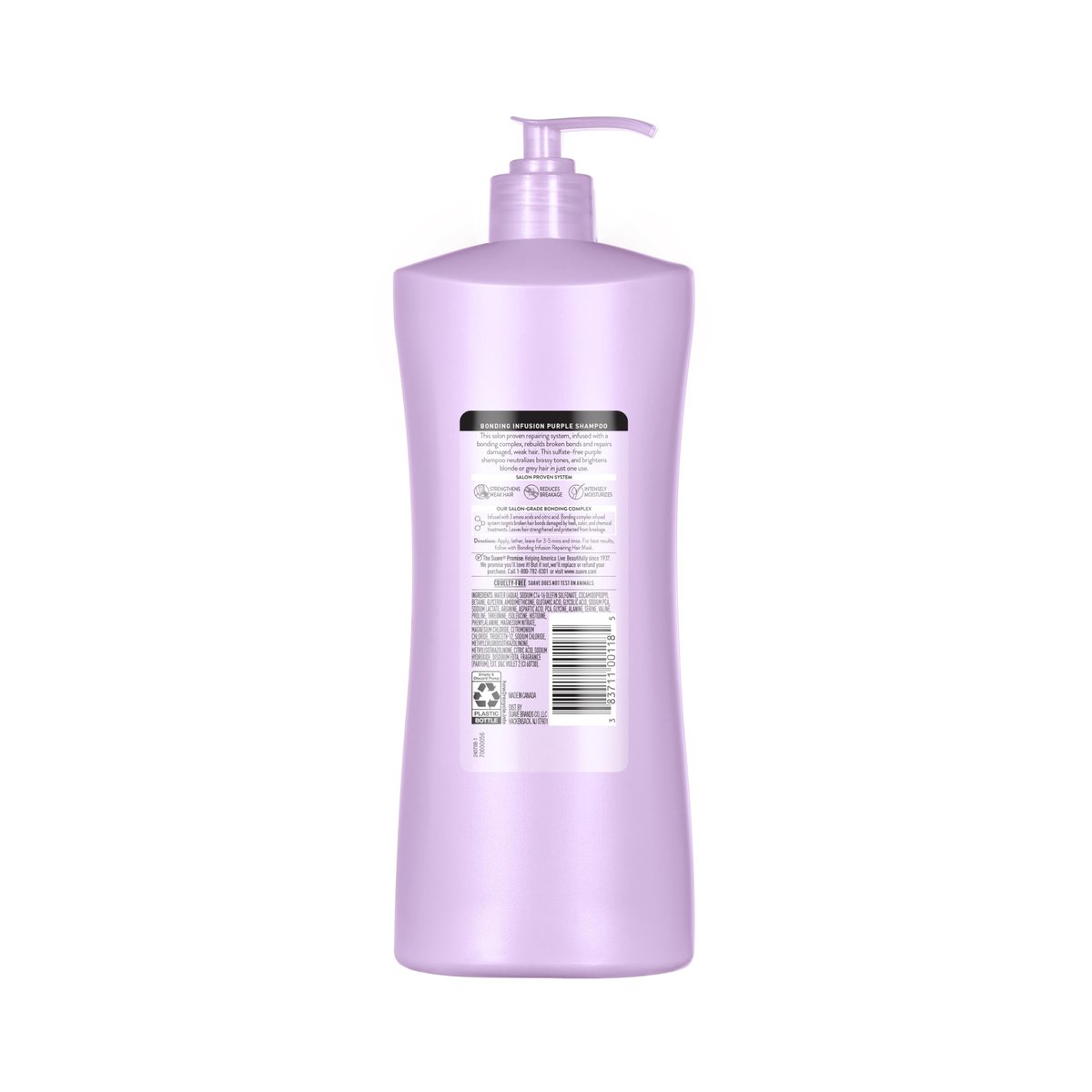Suave Bonding Infusion Purple Toning Shampoo, Neutralizes Brassy Tones & Repairs Broken Hair Bonds, 28 oz Pump (Pack of 4) Avelisse