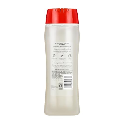 Suave Strawberry Delight Uplifting Body Wash, Hydrating Glycerin & Vitamin E Formula, 18 oz (6-Pack) - görsel 16