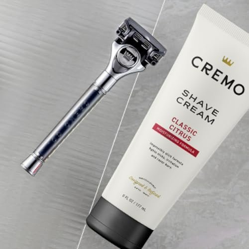 Cremo Original Shave Gift Set for Men – Impossibly-Slick Shaving Cream, Chrome Barber Grade Razor & 4 Blade Refills Avelisse