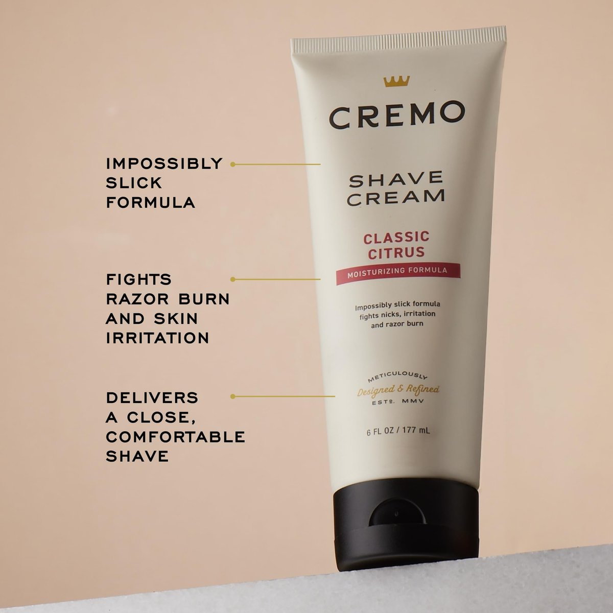 Cremo Original Shave Gift Set for Men – Impossibly-Slick Shaving Cream, Chrome Barber Grade Razor & 4 Blade Refills Avelisse