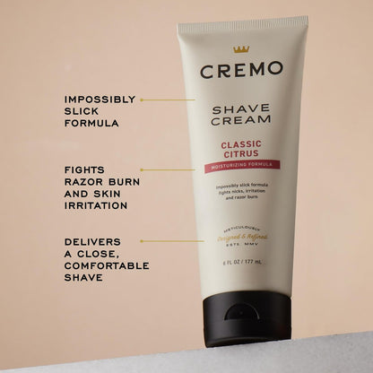 Cremo Original Shave Gift Set for Men – Impossibly-Slick Shaving Cream, Chrome Barber Grade Razor & 4 Blade Refills Avelisse