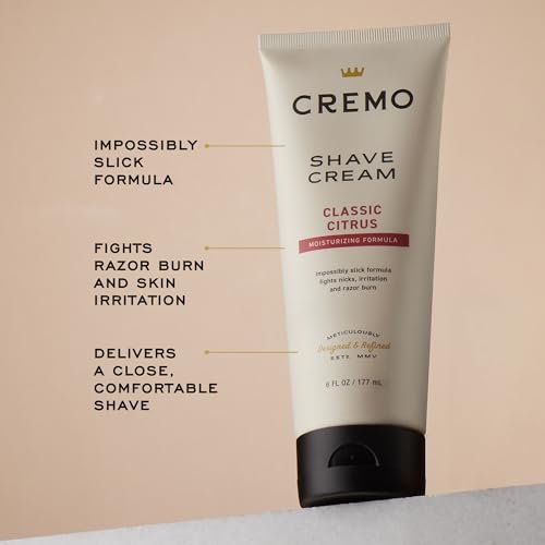 Cremo Original Shave Gift Set for Men – Impossibly-Slick Shaving Cream, Chrome Barber Grade Razor & 4 Blade Refills Avelisse