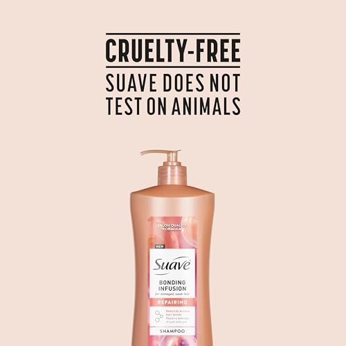Suave Bonding Infusion Repairing Shampoo for Damaged Hair, pH Balanced with Amino Acids & Citric Acid, 28 oz Pump (Pack of 4) Avelisse