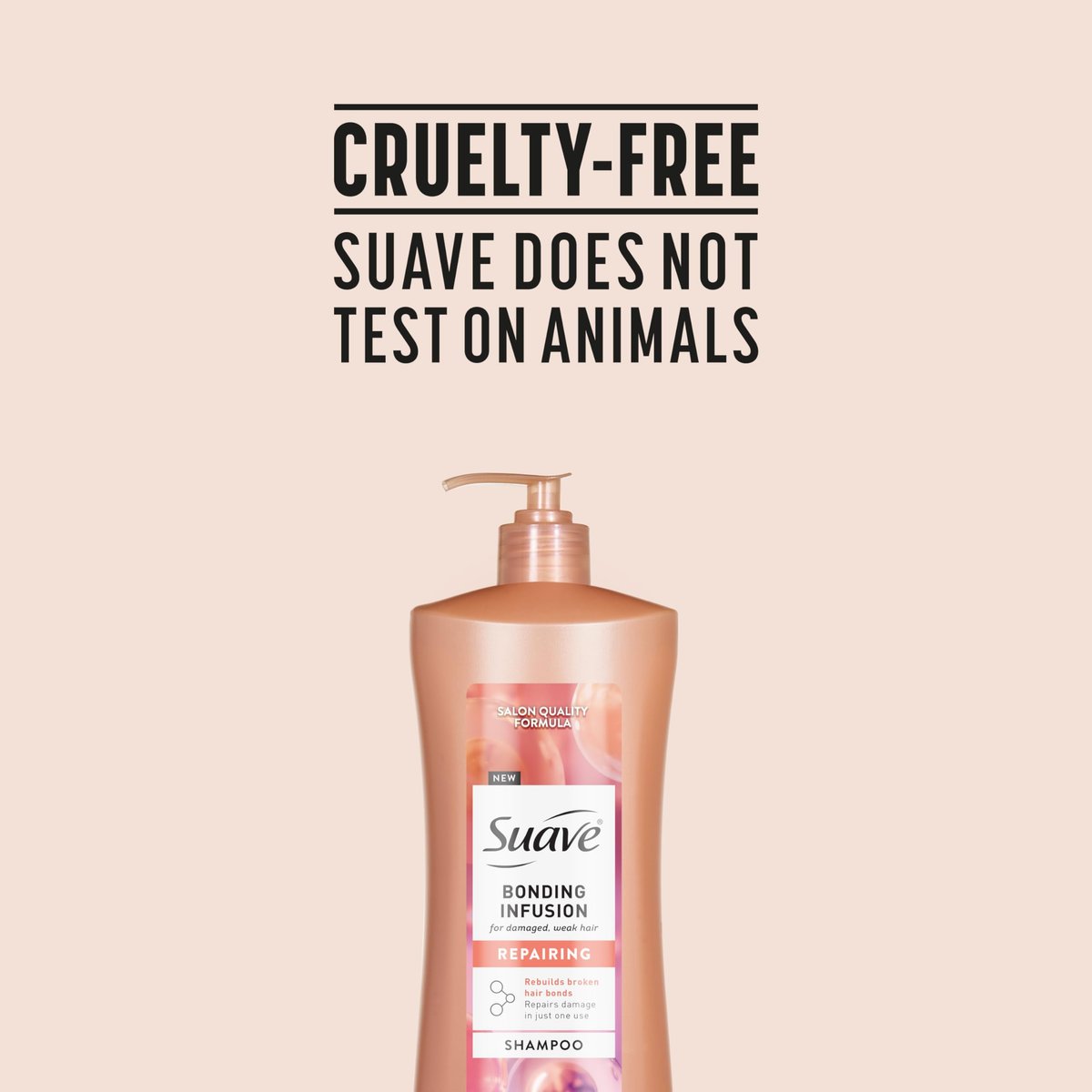 Suave Bonding Infusion Repairing Shampoo for Damaged Hair, pH Balanced with Amino Acids & Citric Acid, 28 oz Pump (Pack of 4) Avelisse