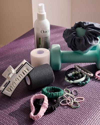 Goody Sport Forever Glow in the Dark Elastic Hair Ties - 10 Ct, 5 Assorted Colors, No Damage, 3X Stronger, Sport-Level Grip, All Hair Types