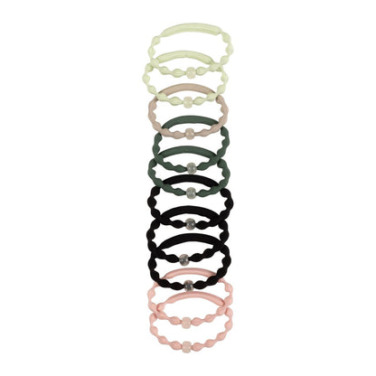 Goody Sport Forever Glow in the Dark Elastic Hair Ties - 10 Ct, 5 Assorted Colors, No Damage, 3X Stronger, Sport-Level Grip, All Hair Types