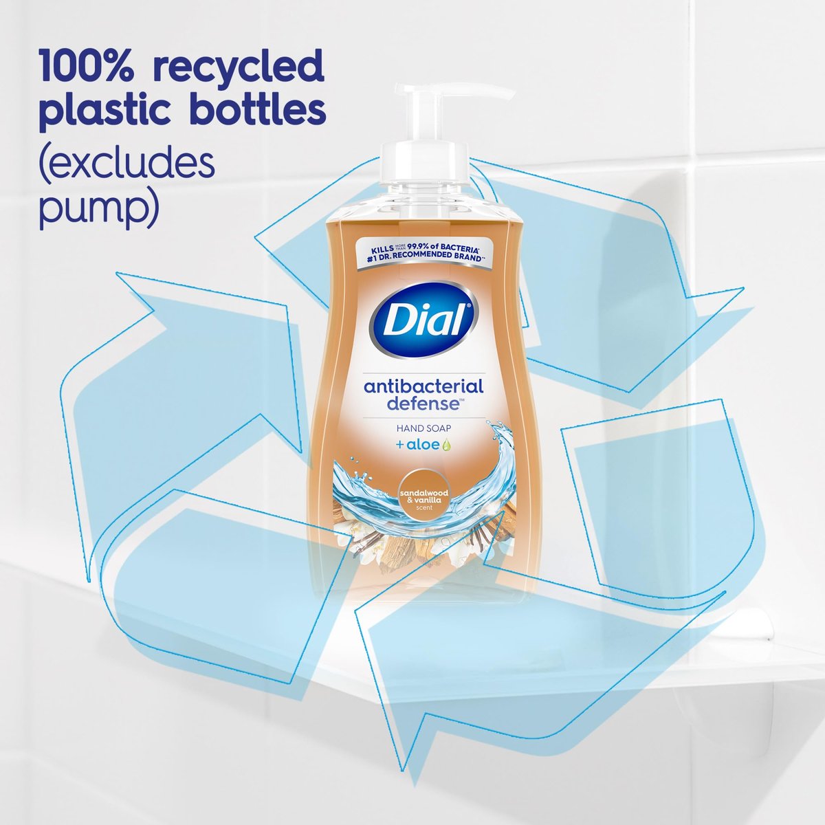 Dial Antibacterial Defense Liquid Hand Soap + Aloe, Sandalwood & Vanilla Scent, 11 Fl Oz (Pack of 12), Dermatologist-Tested Gentle Formula Avelisse