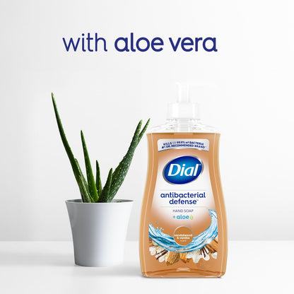 Dial Antibacterial Defense Liquid Hand Soap + Aloe, Sandalwood & Vanilla Scent, 11 Fl Oz (Pack of 12), Dermatologist-Tested Gentle Formula Avelisse