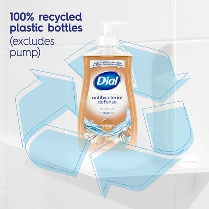 Dial Antibacterial Defense Liquid Hand Soap + Aloe, Sandalwood & Vanilla Scent, 11 Fl Oz (Pack of 12), Dermatologist-Tested Gentle Formula Avelisse