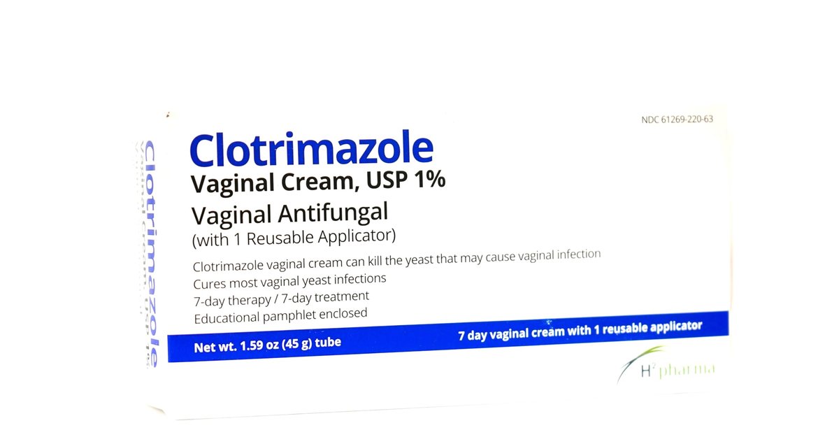 H2 pharma Clotrimazole Cream USP 1% - 1.59 oz Tube with Reusable Applicator, 7-Day Treatment for Athlete's Foot Avelisse