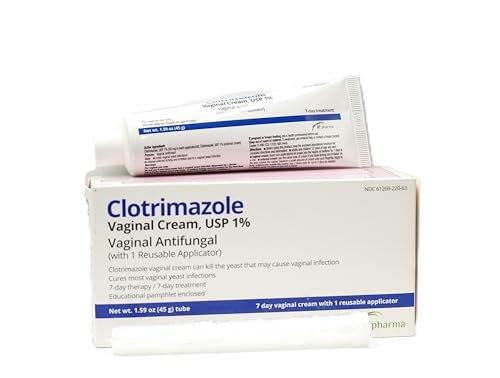 H2 pharma Clotrimazole Cream USP 1% - 1.59 oz Tube with Reusable Applicator, 7-Day Treatment for Athlete's Foot Avelisse