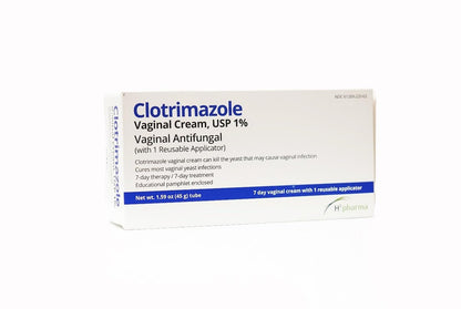 H2 pharma Clotrimazole Cream USP 1% - 1.59 oz Tube with Reusable Applicator, 7-Day Treatment for Athlete's Foot Avelisse