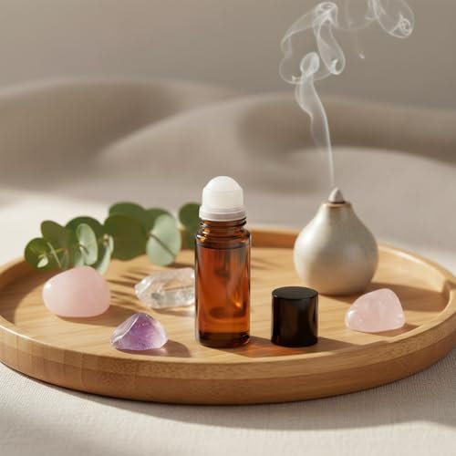 2-Pack Brown 30ml Glass Essential Oil Roller Bottles – Refillable Perfume Roller Bottles for Fragrance, Cosmetics & Deodorant - görsel 15