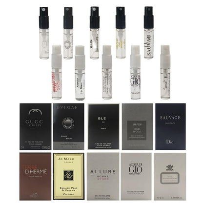 Huatsing Men's Designer Fragrance Sampler Cologne Samples Set for Men Travel (10PCS) - Blue Gift Box Avelisse