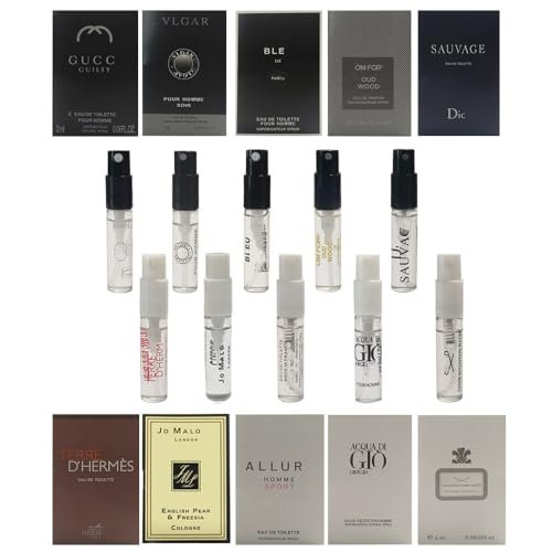 Huatsing Men's Designer Fragrance Sampler Cologne Samples Set for Men Travel (10PCS) - Blue Gift Box Avelisse