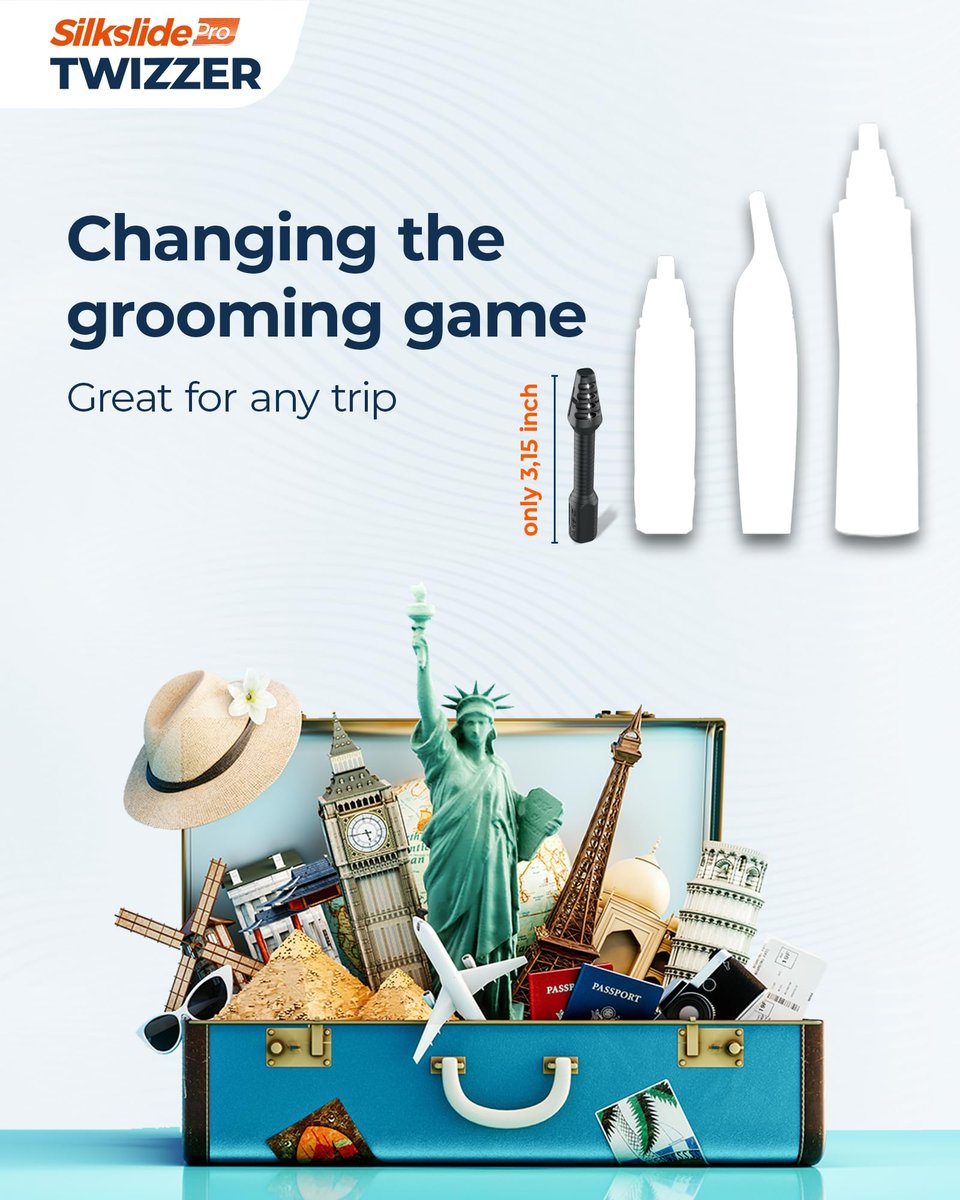 Silkslide TWIZZER Nose & Ear Hair Trimmer – Manual, Battery-Free, Patented Twist Design with German Blades - görsel 11