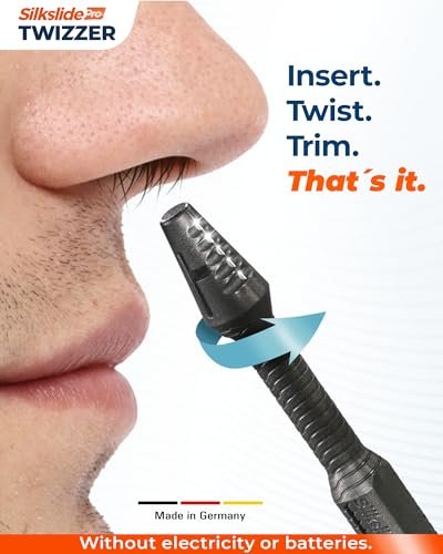 Silkslide TWIZZER Nose & Ear Hair Trimmer – Manual, Battery-Free, Patented Twist Design with German Blades - görsel 4