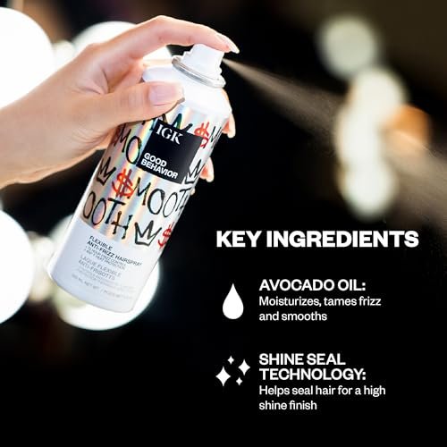 IGK GOOD BEHAVIOR Flexible Hairspray - 5 oz - Lightweight Hold & Shine Avelisse