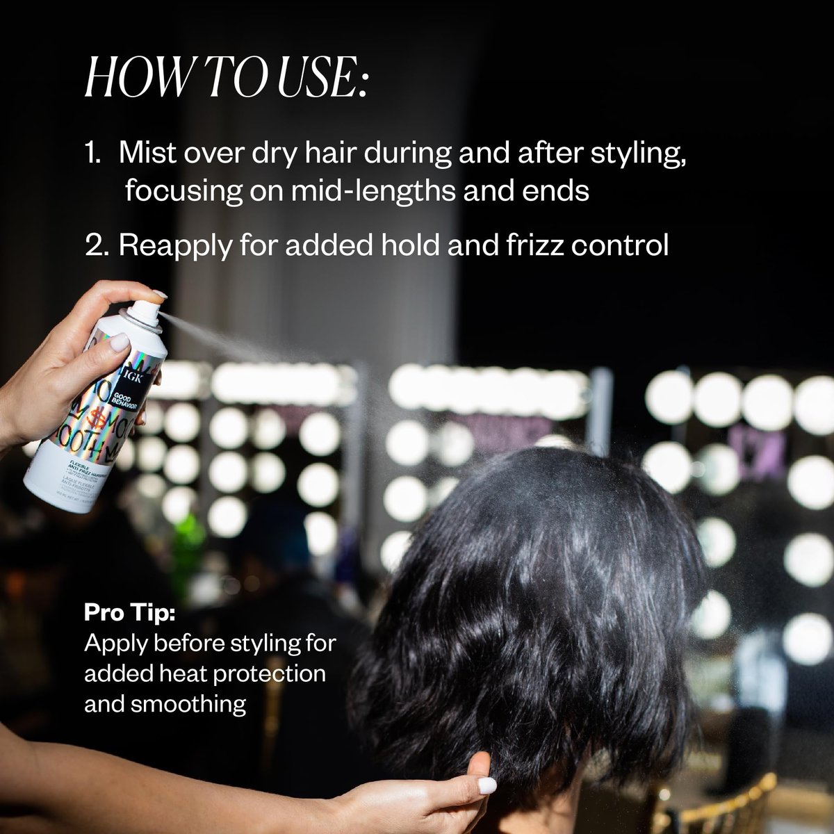 IGK GOOD BEHAVIOR Flexible Hairspray - 5 oz - Lightweight Hold & Shine Avelisse